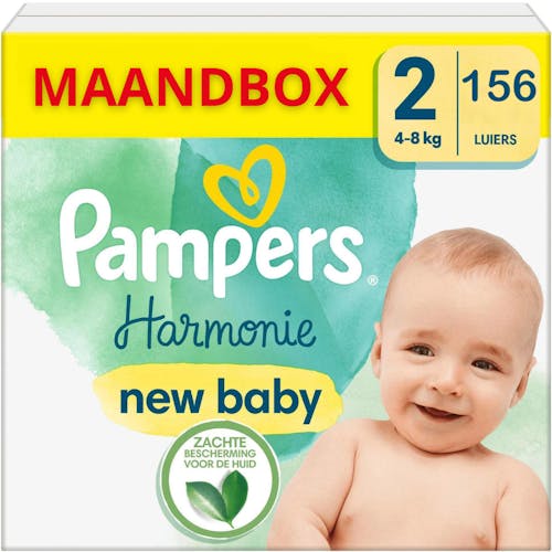 Pampers Harmonie Maat 2 - 156 Luiers Maandbox